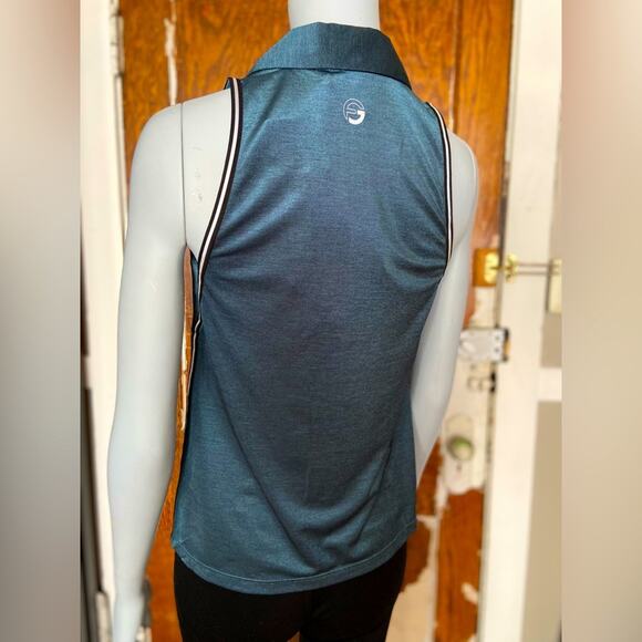 FORAY GOLF Blue V-Neck Polo Tank Womens sz XS (NWT) - Picture 10 of 11